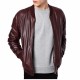  MEN'S BIKER MAROON LEATHER JACKET|5STARS JACKETS