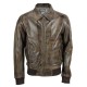 Vintage Brown Wax Bomber Fashion Leather Jacket Men's | 5Star Jackets
