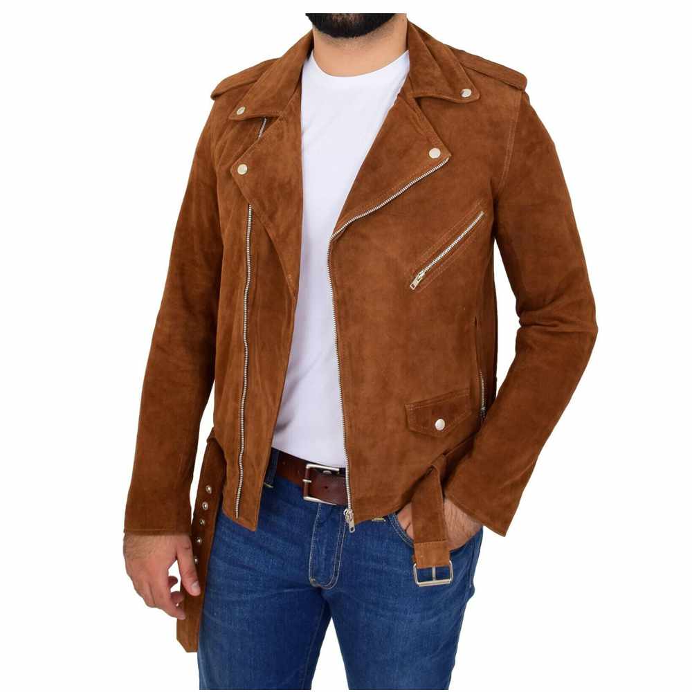 Nick Jopnes Suede Leather Brando Style Suede Leather Jacket Men|5Star Jackets