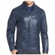 Mens Navy blue leather jacket|5Star Jackets