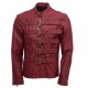 Designer Men Maroon Belted Fashion Leather Jacket Men Military Style Jacket|5Star Jackets