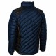 Men's Leather Jacket Blue Puffer Lining Chest Pocket Black Straps Jacket|5Star Jackets