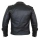 Mens Real Black Leather Spike Jacket Studded Punk Style Cropped Jacket|5Star Jackets