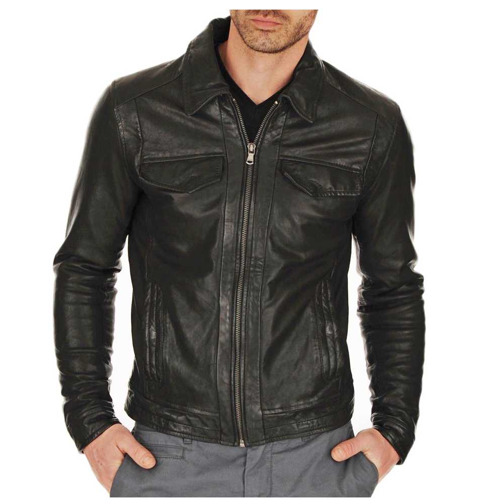 Slim Fit Moto Fashion Leather Jacket Men's | 5Star Jackets