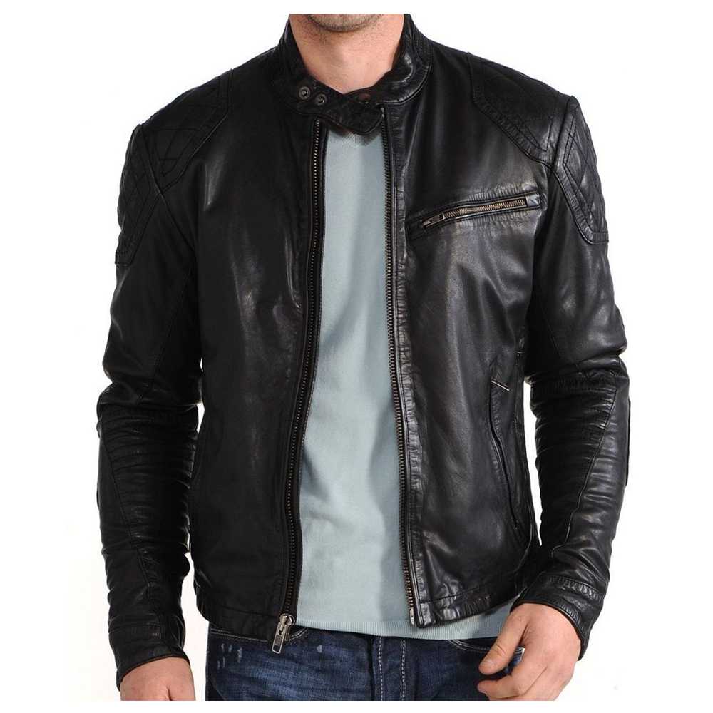 Slim Fit Black Fashion Leather Jacket Men's | 5Star Jackets
