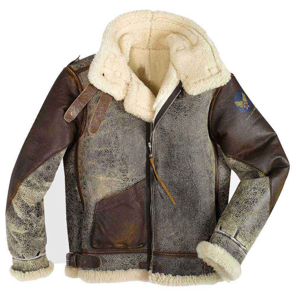 B-3 Vintage Distressed Leather Bomber Jacket | 5Star Jackets