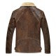 Aquaman Jason Momoa Shearling Leather Jacket | Arthur Curry Brown Bomber Jacket