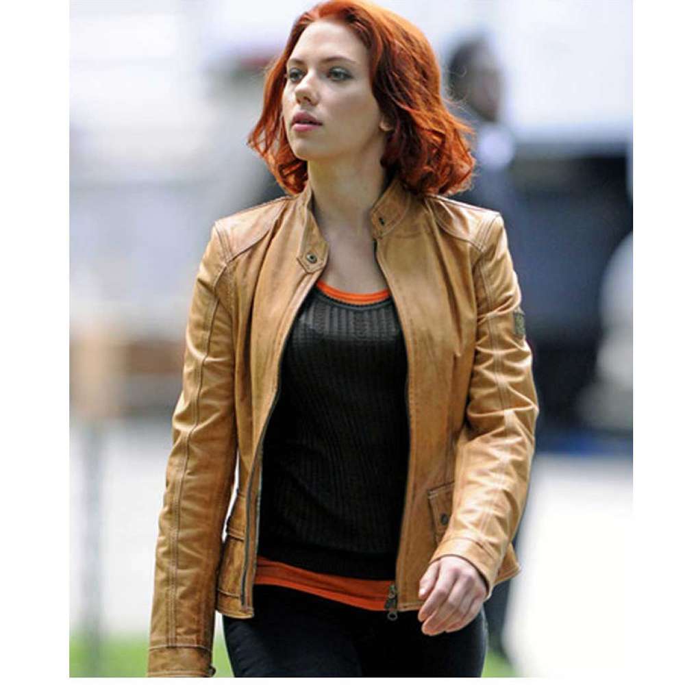 Scarlett Johansson The Avengers (Natasha Romanoff) Brown Jacket